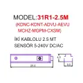 İKİ KABLOLU 2,5 MT SENSÖR 6431 SİLİNDİR DNC-DNT