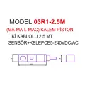 2,5 MT  İKİ KABLOLU SENSÖR+KELEPÇE.(MA-MA-L MAC)